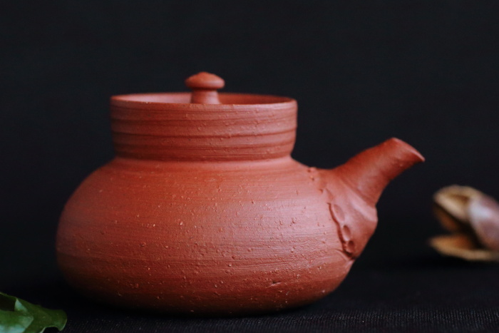 四代山田常山 極小朱泥宝瓶60ml 作家もの常滑焼急須 玉露茶上煎茶中国