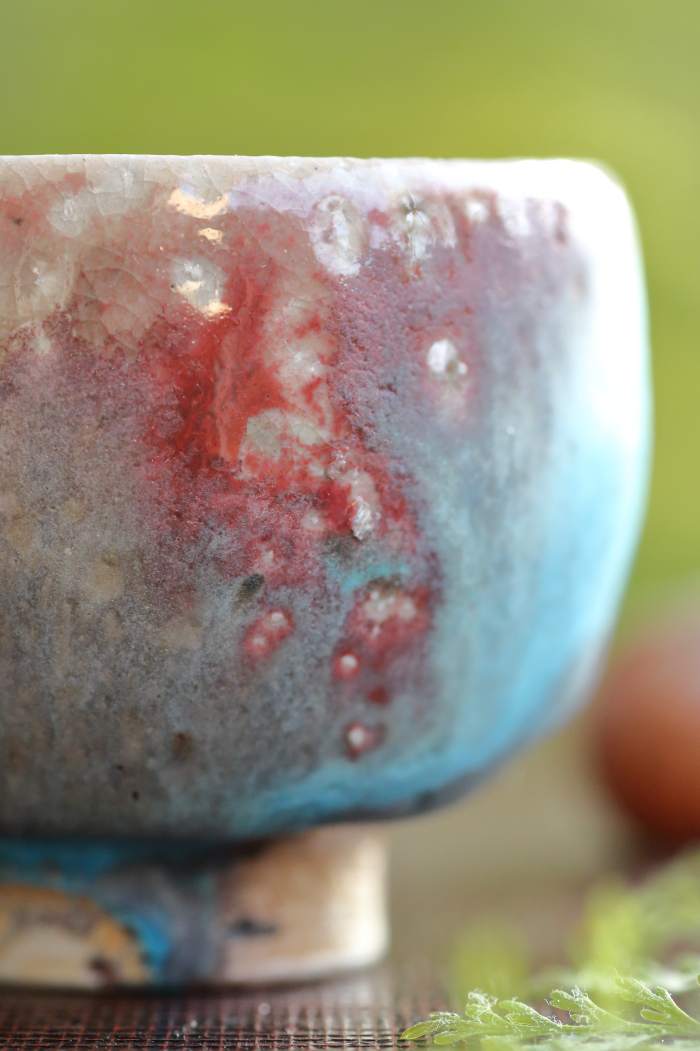 山田想 青窯変ぐいのみ 作家もの酒器 常滑焼ぐい吞み 桐箱