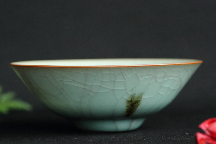 浦口雅行 飛青瓷盃 作家もの酒呑 青磁酒器 酒盃 桐箱