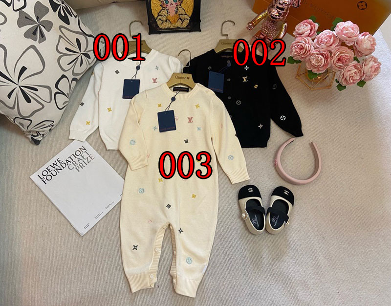 LVルイヴィトン ベビーキッズ子供服 秋冬用 ハイブランド男の子 女の子