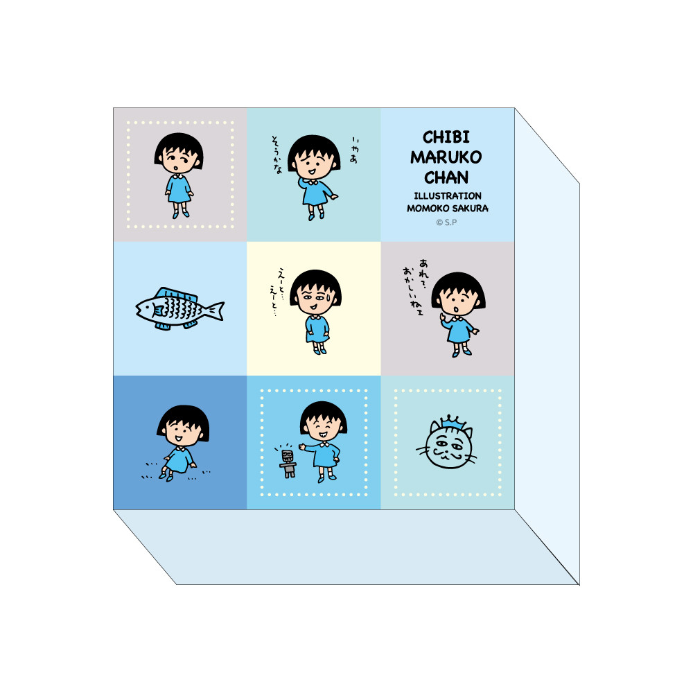 ブロックメモ（まる子とカップ・カラーブロック）｜グッズ｜ちびまる子