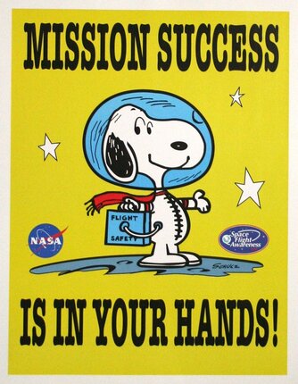 Mission Success is in Your Hands (Peanuts/ Snoopy) NASA | Original