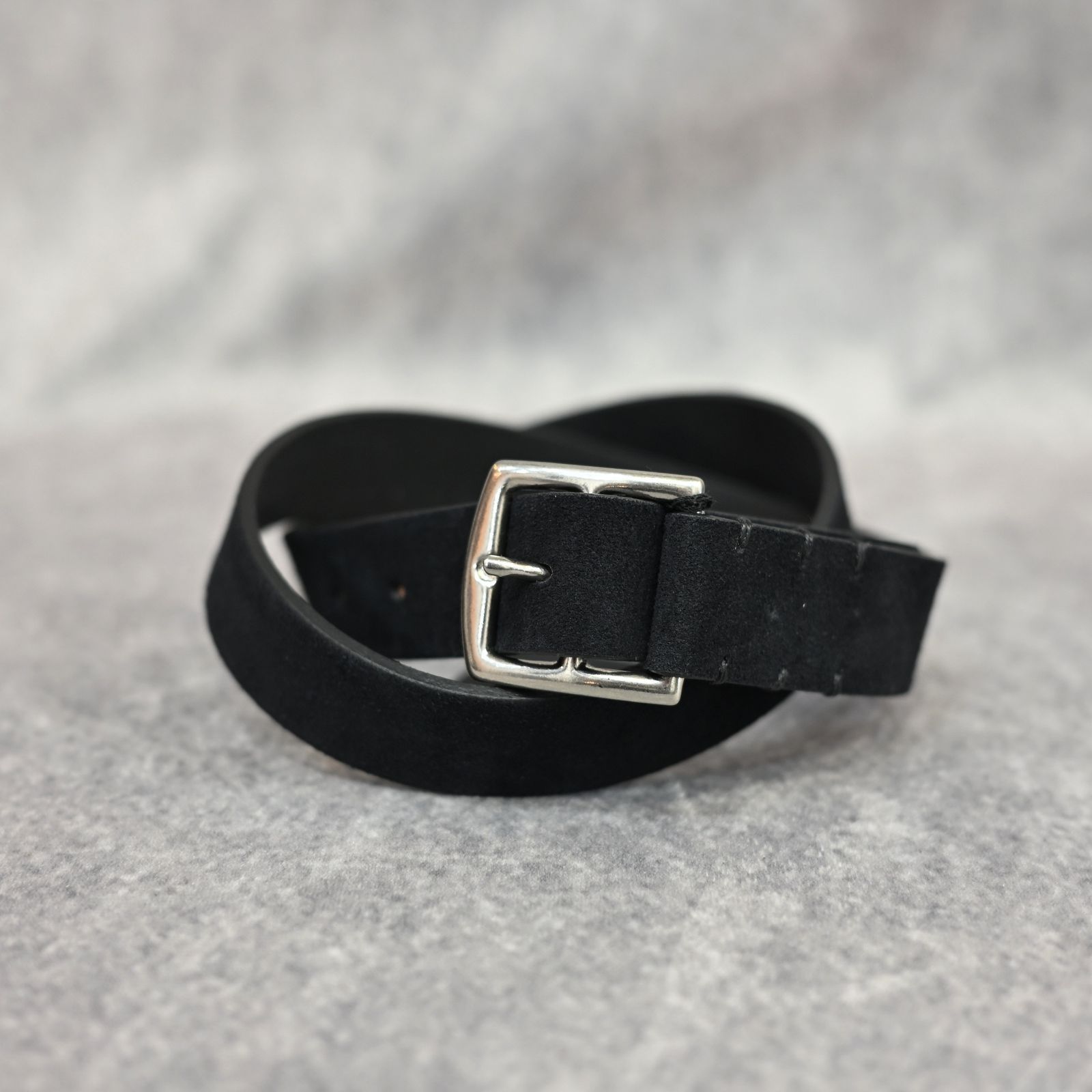 MINEDENIM - Suede Leather Belt （BLK） / スエードレザー ベルト