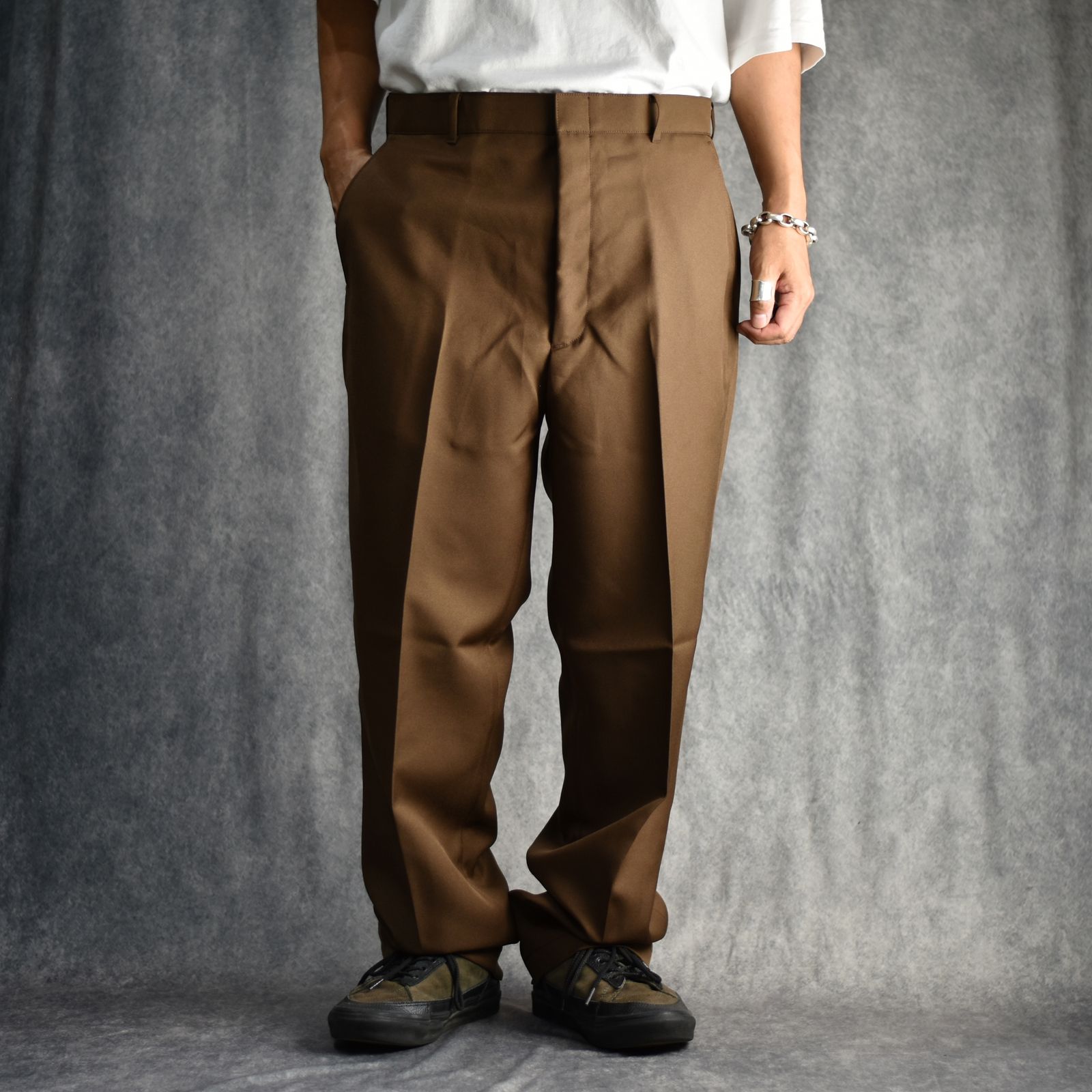 CALEE - VINTAGE REPRODUCT ACTION SLACKS (BROWN) / ヴィンテージ リ