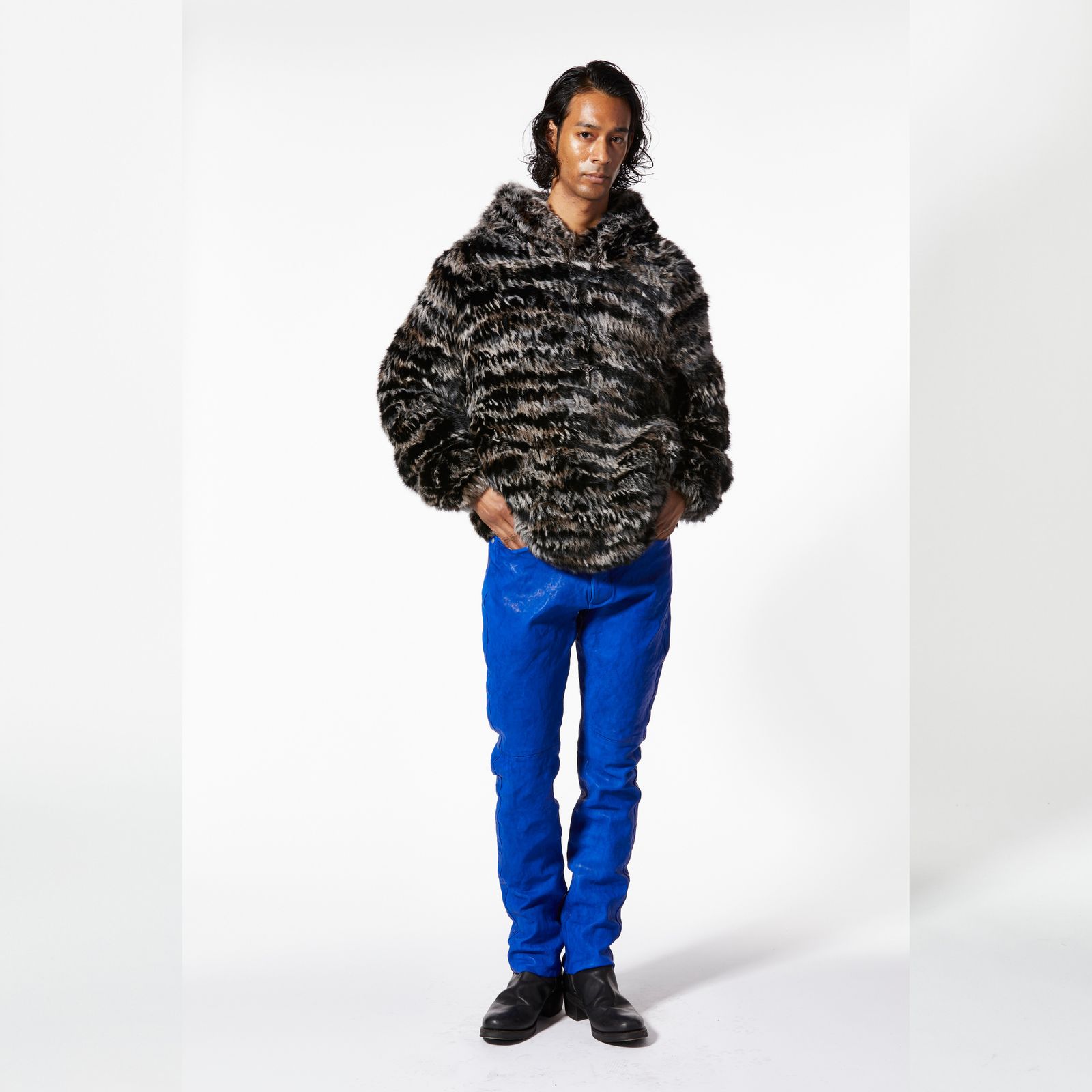 ISAMU KATAYAMA BACKLASH - ラビットファー ストレッチニット （MIX