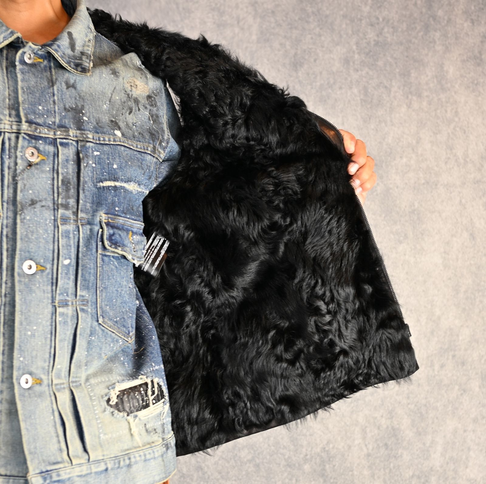 ISAMU KATAYAMA BACKLASH - カルガンラム + シープレザー フーディー