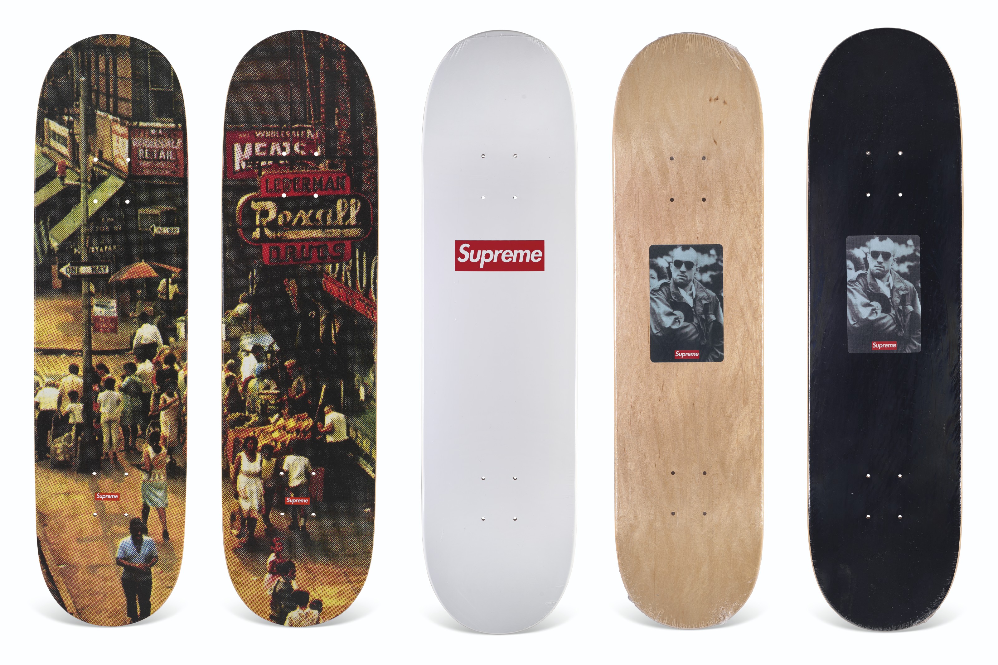 A SET OF SIGNED KAWS 'CHUM' SKATEBOARDS, SUPREME, 2001 | Christie's