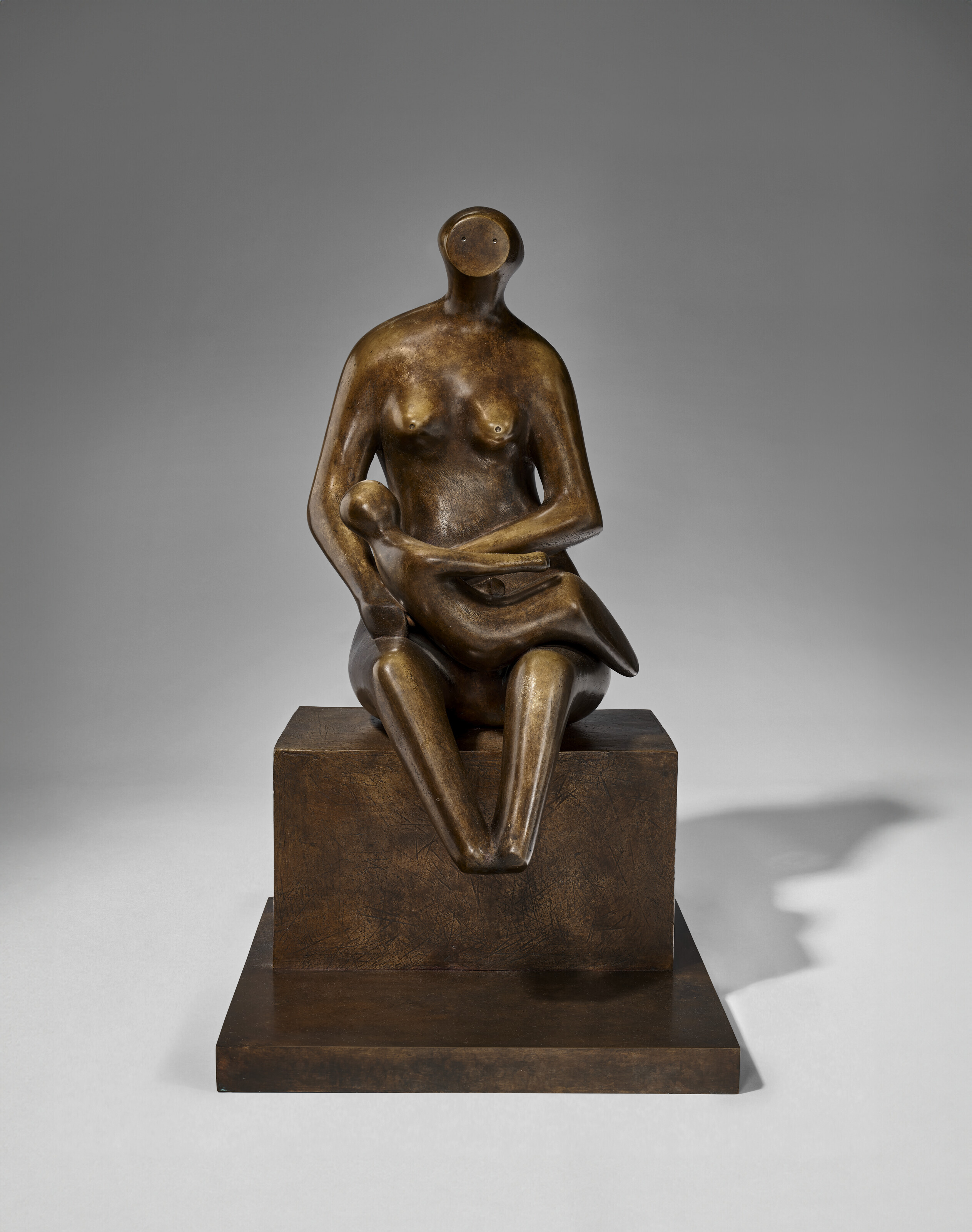 HENRY MOORE (1898-1986), Mother with Child on Lap | Christie's