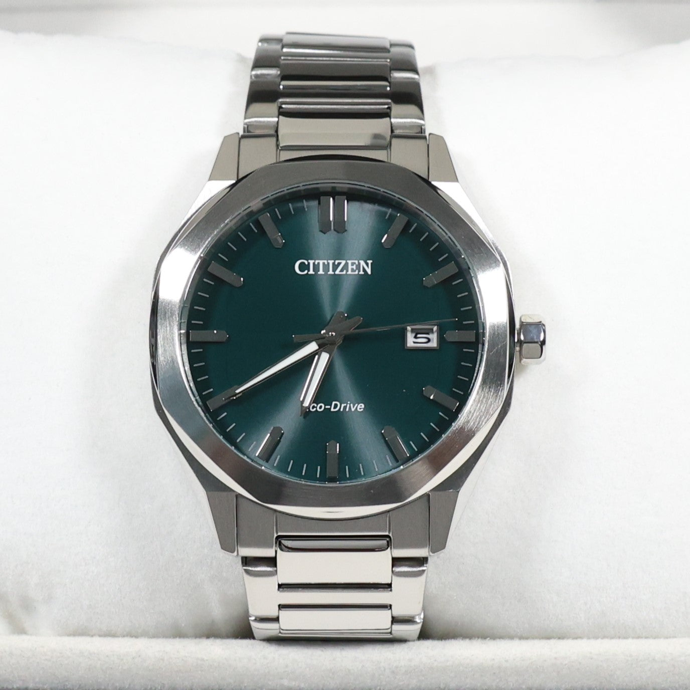 Citizen Eco-Drive Core Green Dial Stainless Steel Men's Watch