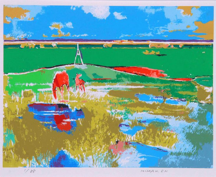 デジタルミュージアム【遠藤ミマン《三角点と馬》2001年】／苫小牧市