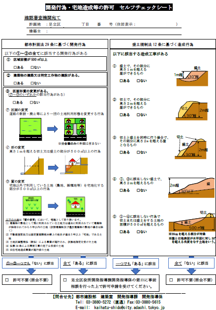 宅地造成及び特定盛土等規制法（盛土規制法）の手続きについて｜足立区