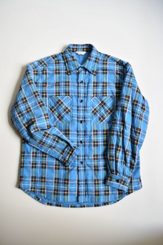 MORE SALE】UNUSED (アンユーズド) check nel shirt / US1696 [blue