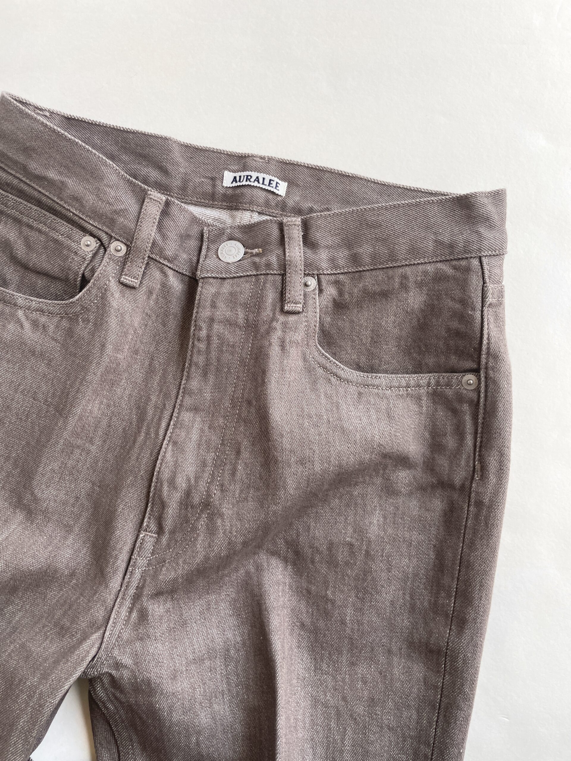 AURALEE】HARD TWIST BROWN DENIM 5P PANTS | CIENTO BLOG