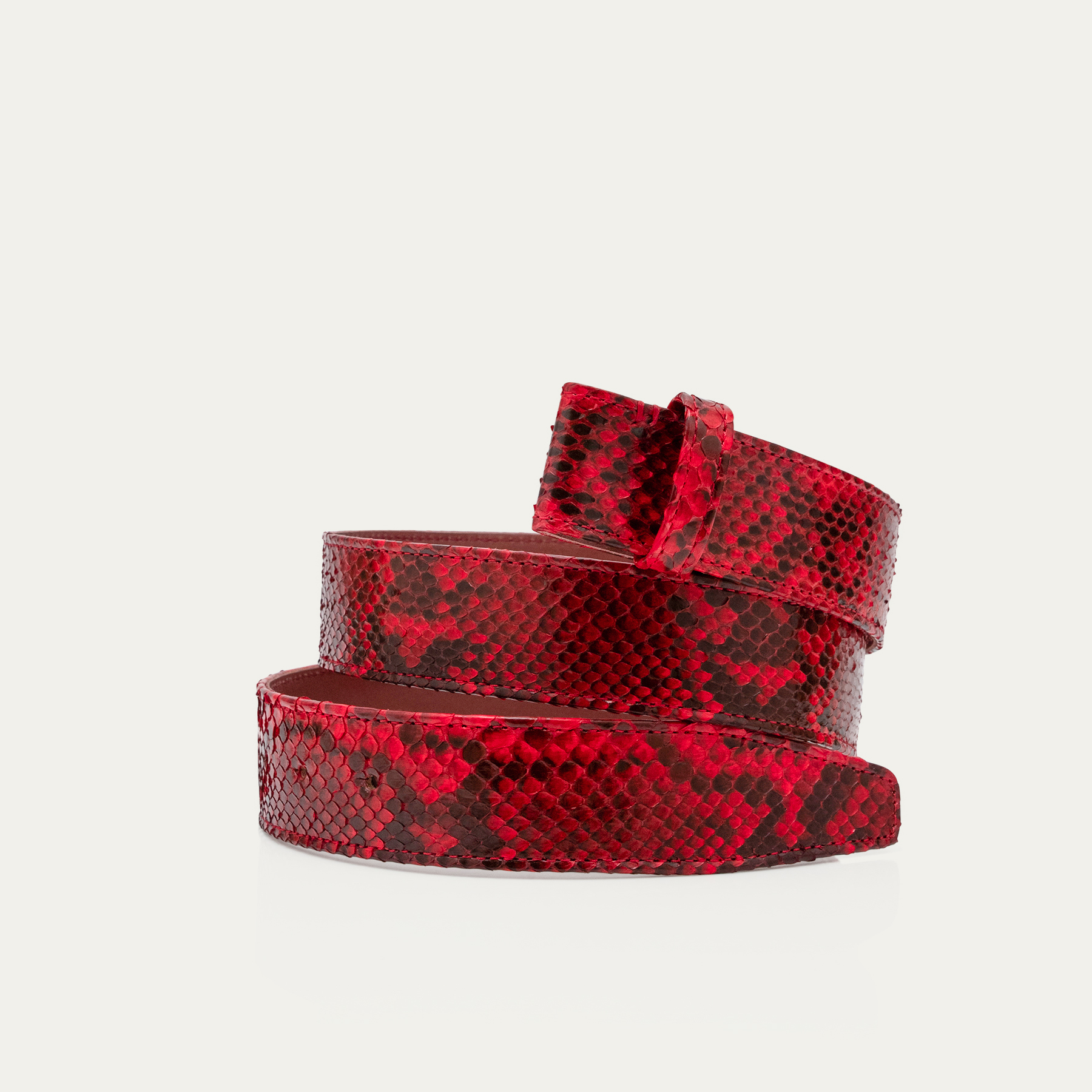Python Ruby Scarab Silver Belt