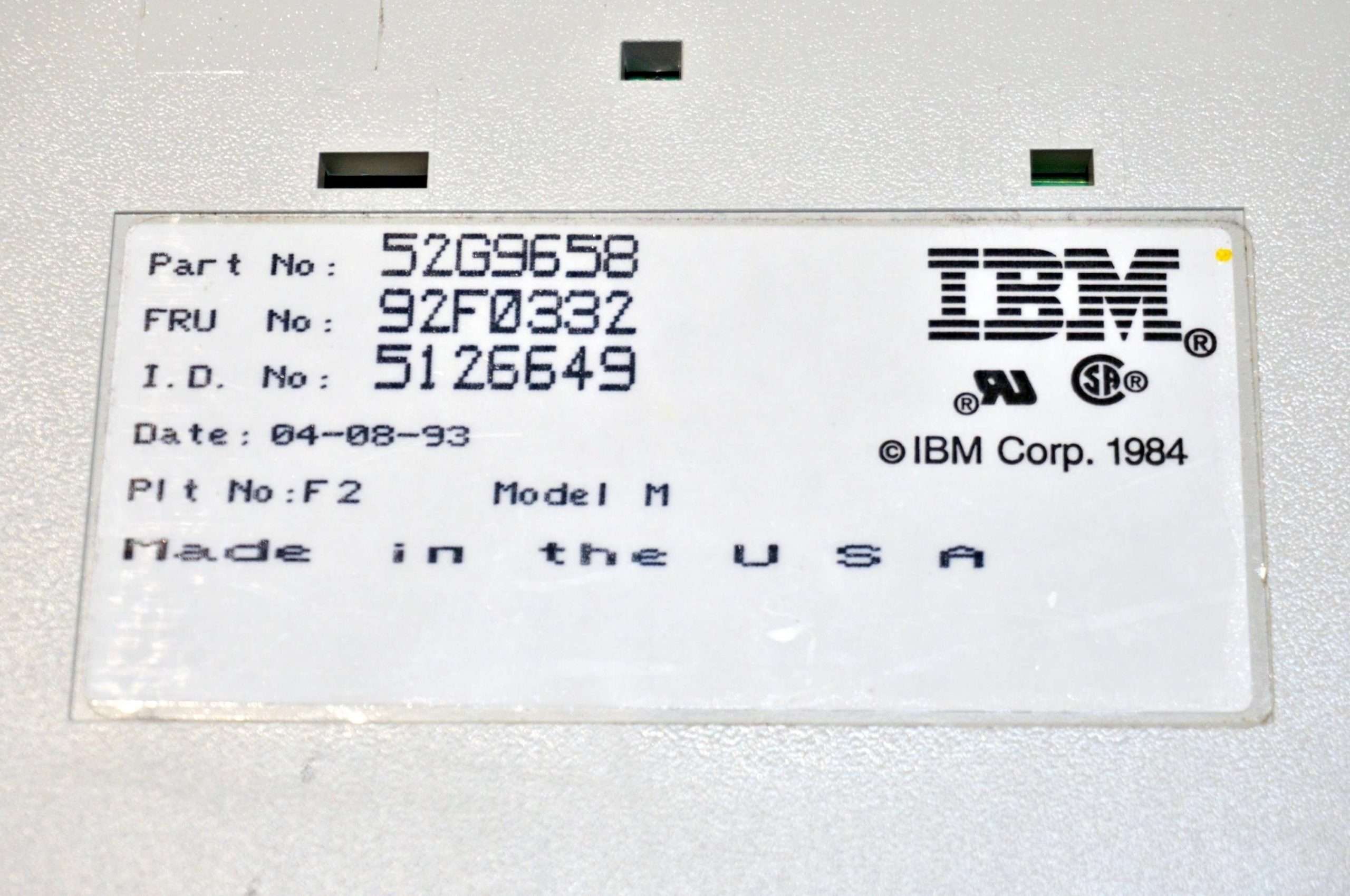 1993 IBM model M (52G9658) Made by IBM 04-08-93 – ClickyKeyboards