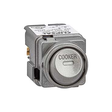 Zen White | Saturn Series Switch Mechanism Double Pole, Marked