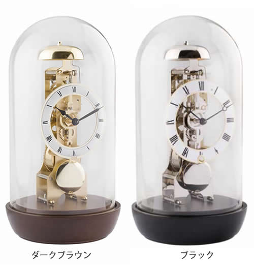 ドイツ・ヘルムレスケルトン機械式高級置き時計。贈答品に最適な