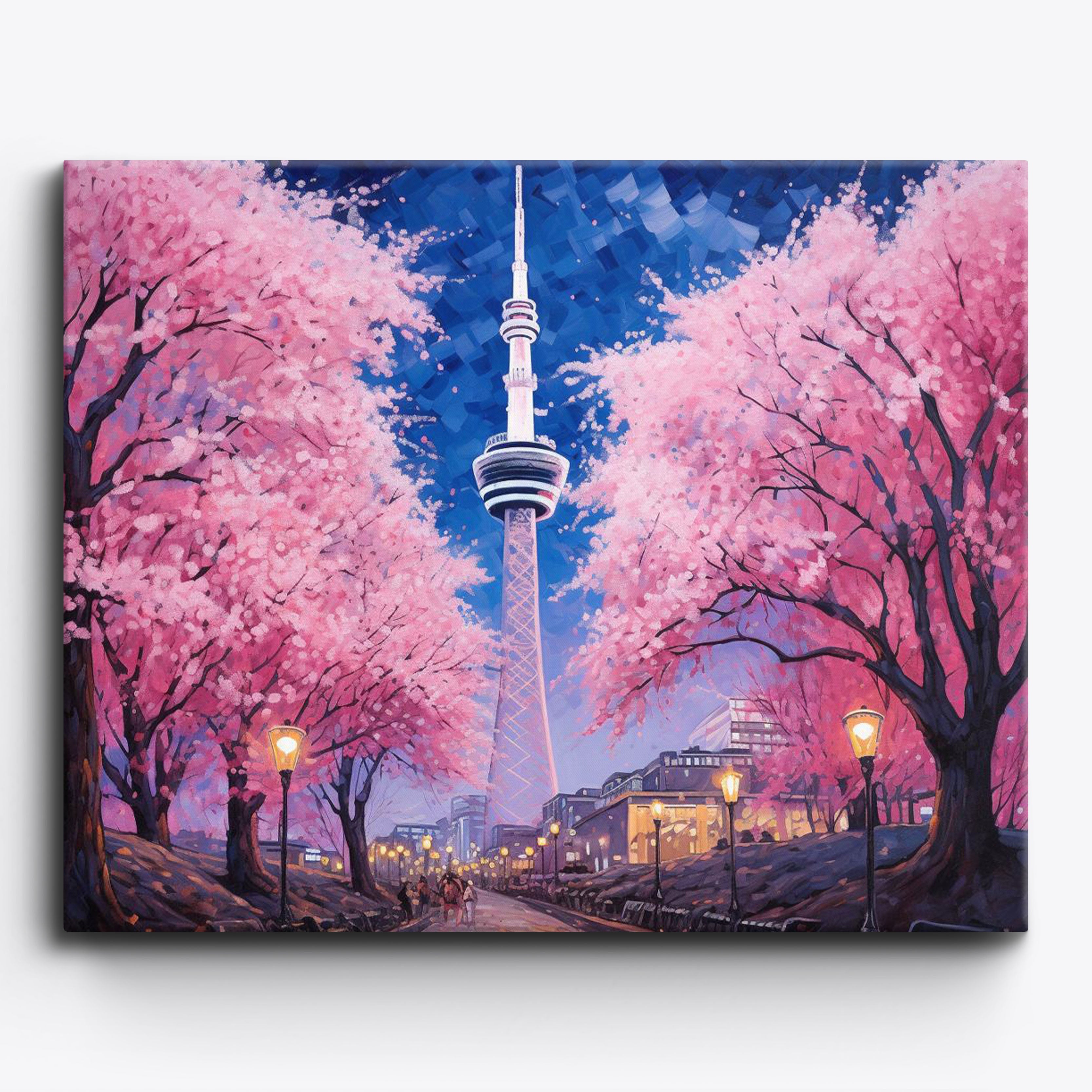 Seoul Cherry Blooms | Paint by Numbers Kit by Craftoria