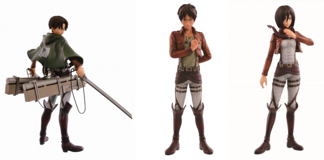 一番くじ進撃の巨人』第3弾発売 リヴァイ・エレン・ミカサのフィギュア