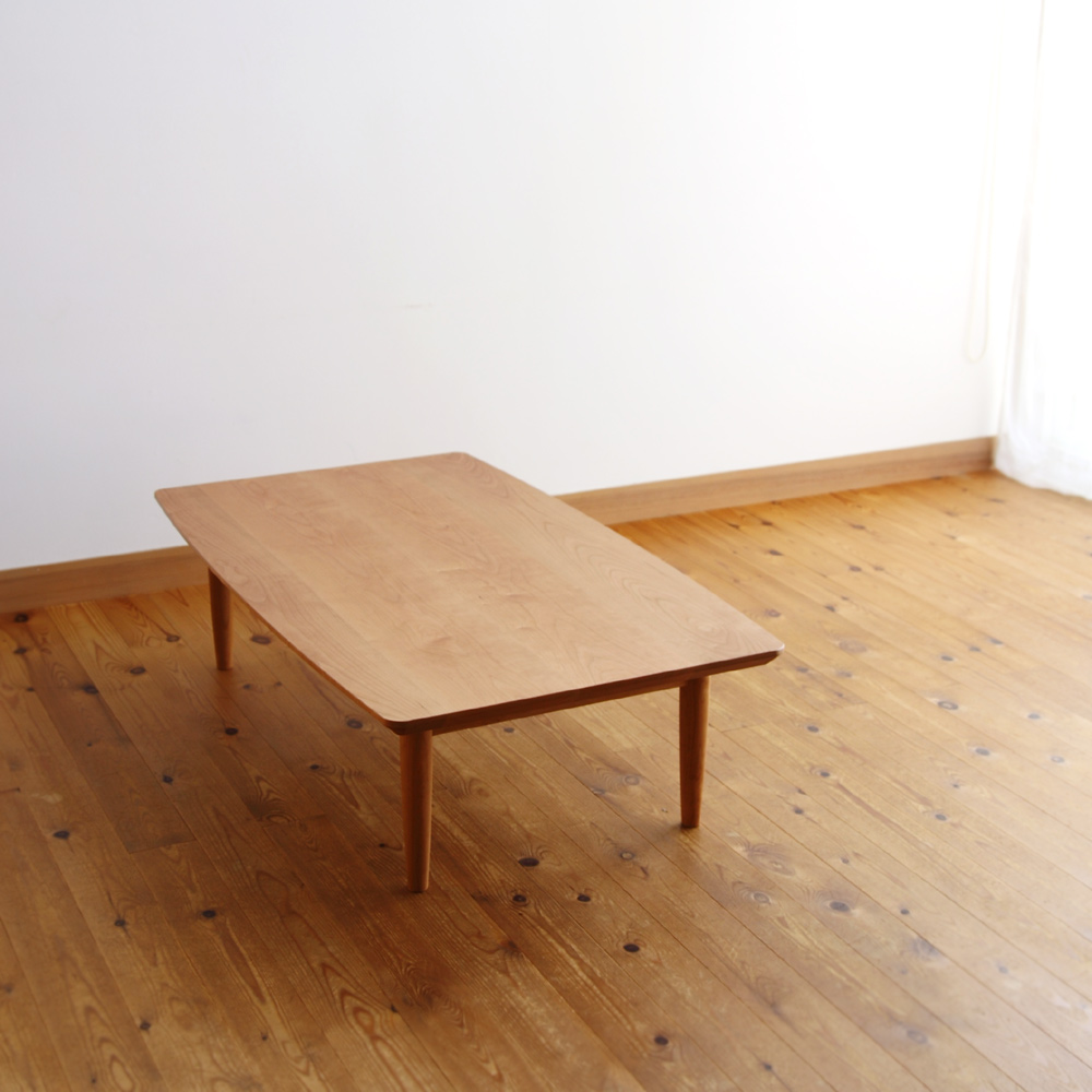 家具工房クラポ・ローテーブル5270・ウォールナット・チェリー無垢材を