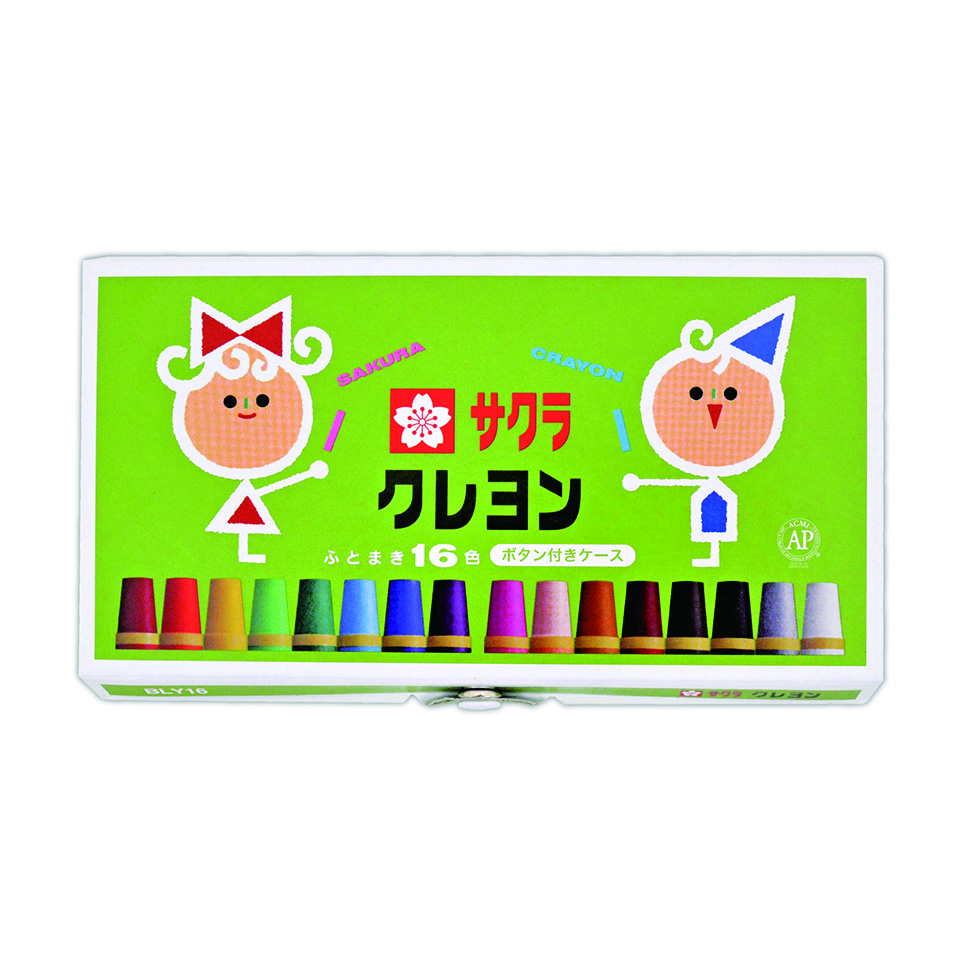 クレヨン太巻16色（ボタン付ケース）｜クレヨン｜クレヨン｜絵画用品