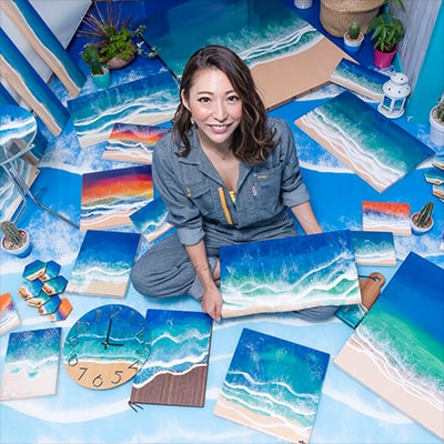 湘南発のオーシャンレジンアート〈Ocean in the hands〉 が関西初登場