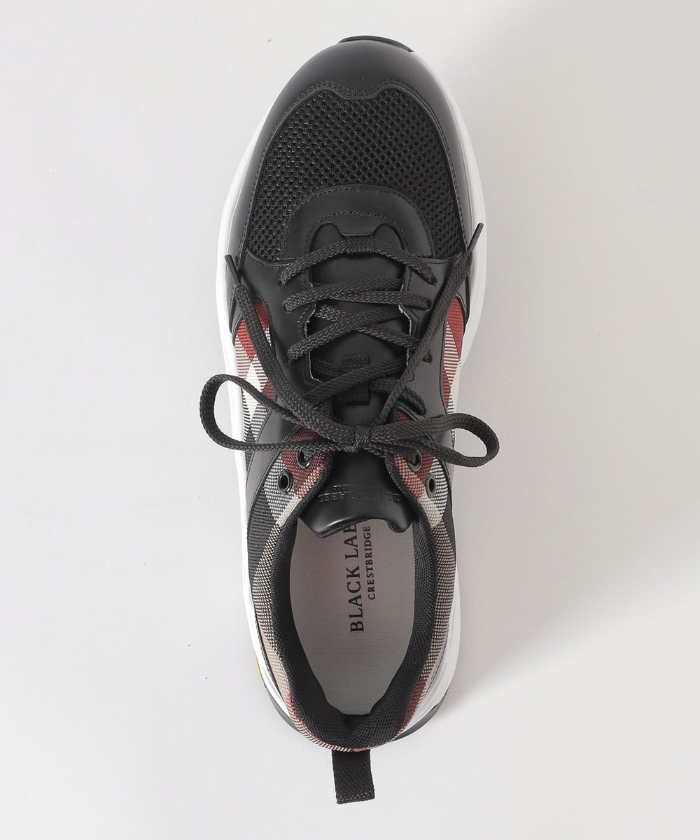 BLACK.lab】レッドクレストブリッジチェックコンビビブラムスニーカー