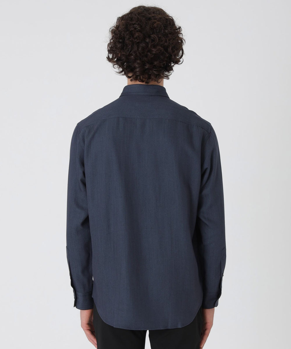 デニムライクパッチワークシャツ（カジュアルシャツ）｜BLACK LABEL