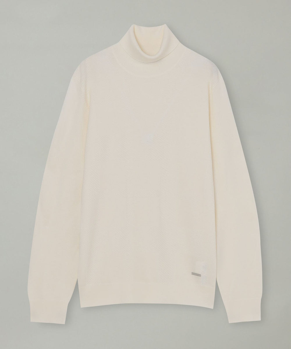 シャドーチェックタートルネックニット（ニットウェア）｜BLACK LABEL