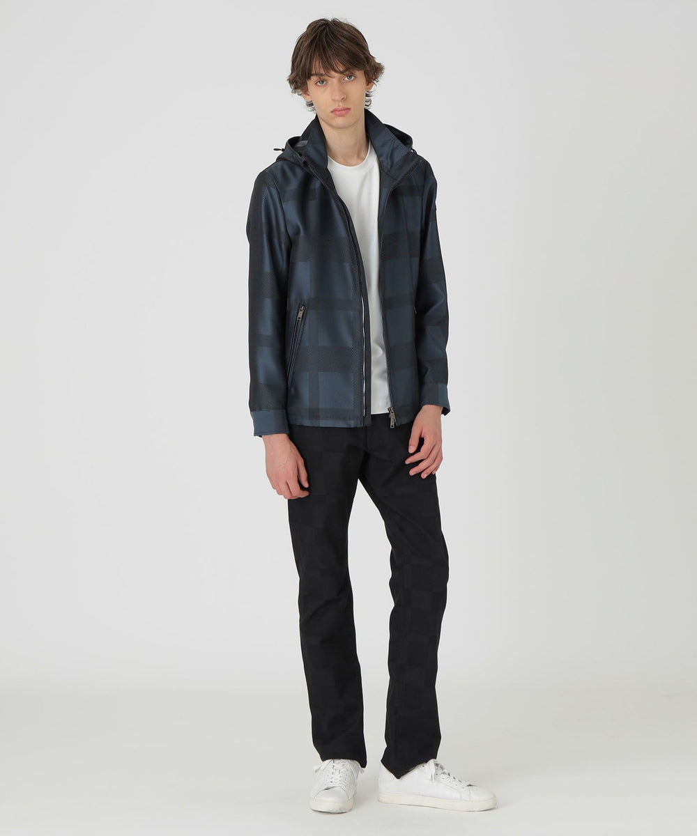 シャドーチェックカルゼパーカー（ブルゾン）｜BLACK LABEL