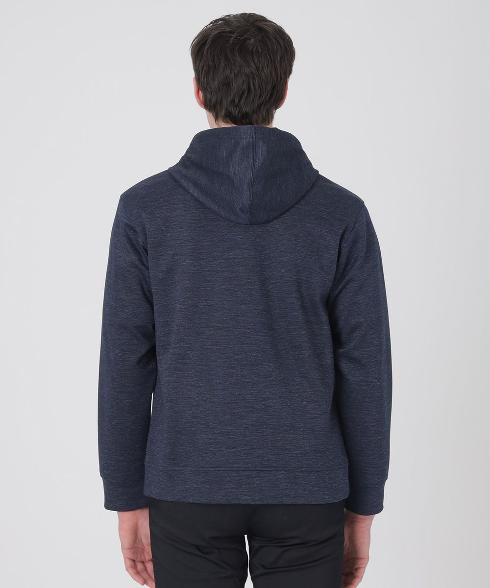 メランジラミーバックチェックパーカー（カットソー）｜BLACK LABEL