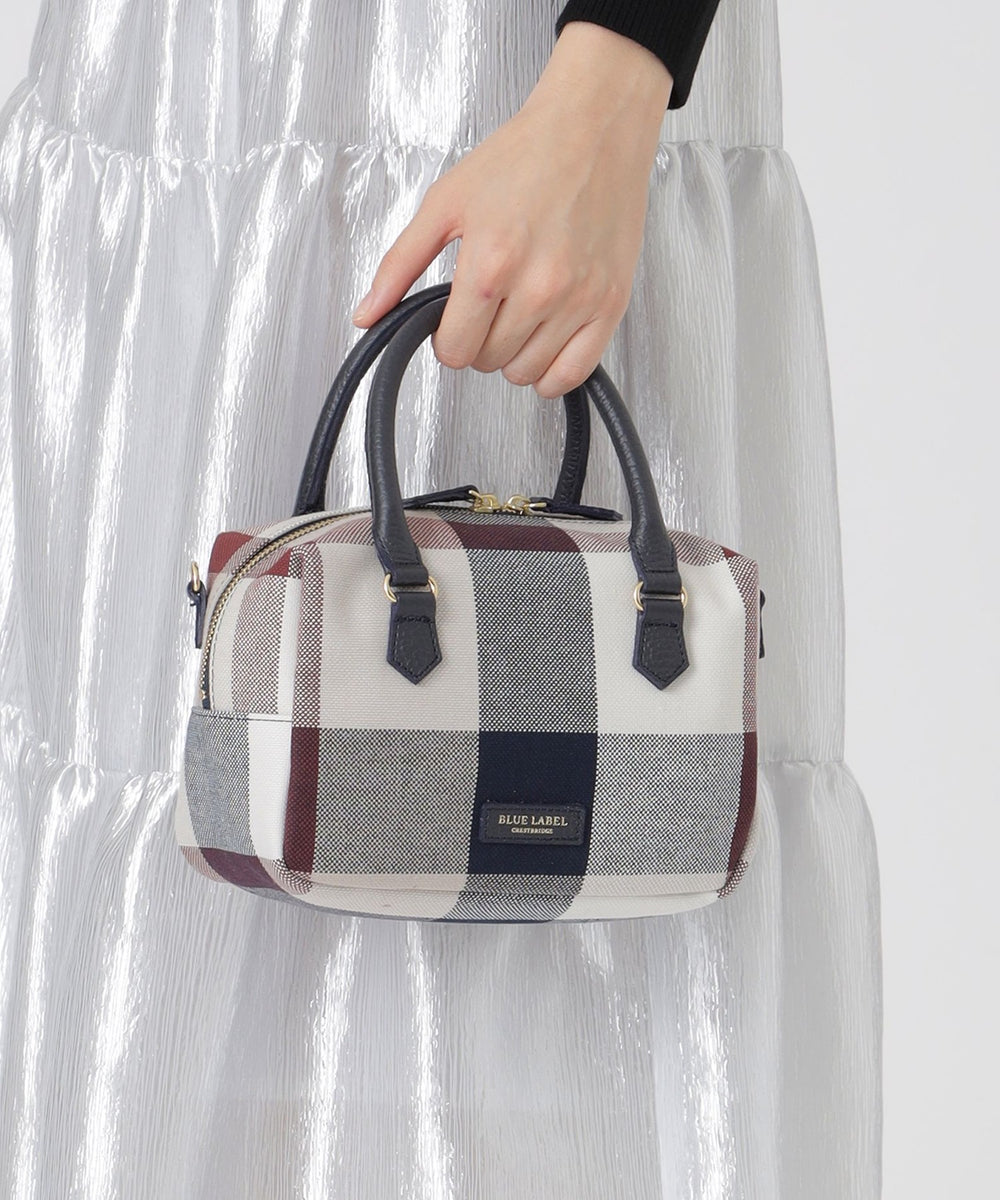 クレストブリッジチェックキャンバスミニボストンバッグ（バッグ