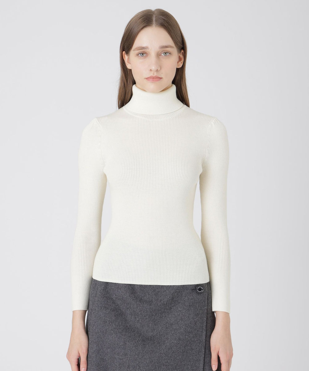 ウォッシャブル】ウォッシャブルウールタートルネックプルオーバー