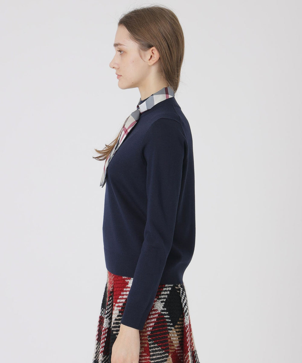 ウールアクリルブレンドスカーフニット（ニットウェア）｜BLUE LABEL