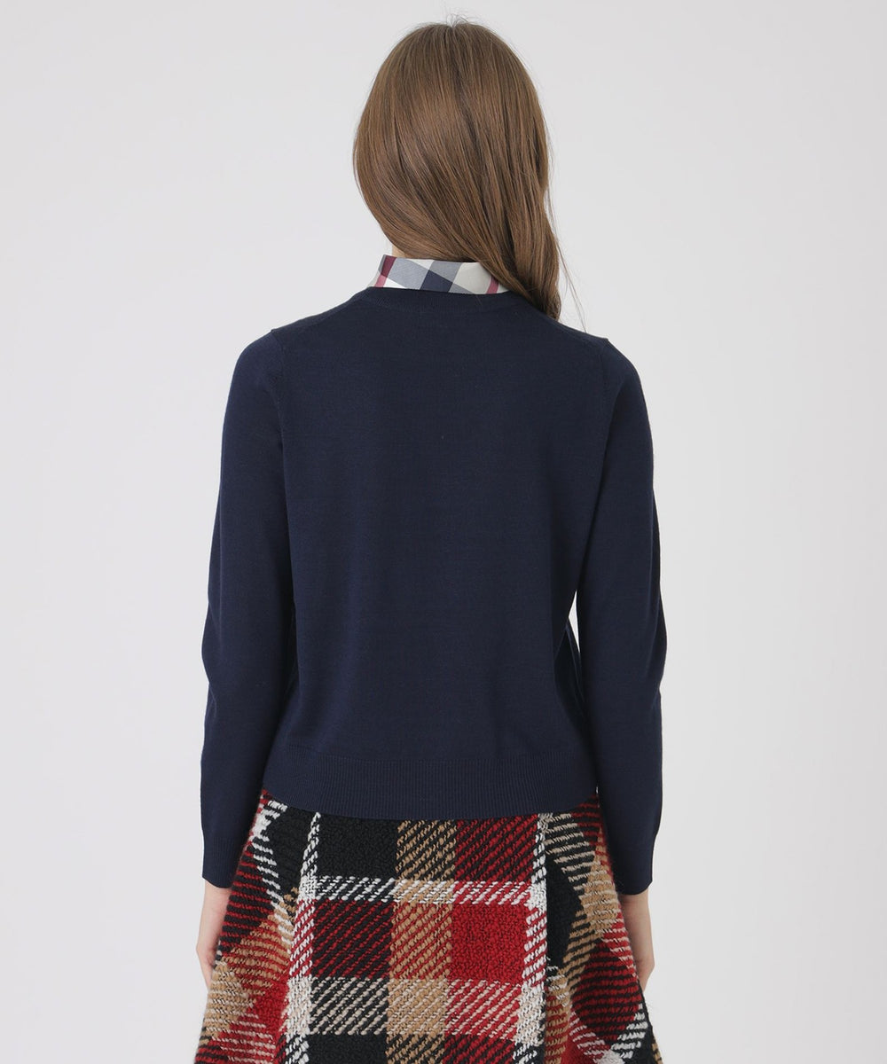 ウールアクリルブレンドスカーフニット（ニットウェア）｜BLUE LABEL