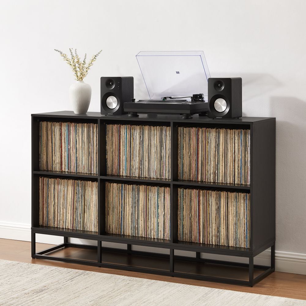 ENZO 6 CUBE RECORD STORAGE MEDIA STAND | Crosley Radio