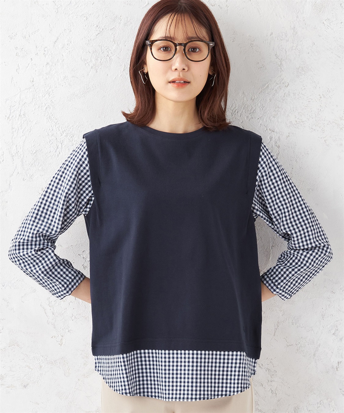 ギンガムチェックドッキングプルオーバー DECOY｜クロスプラス公式通販