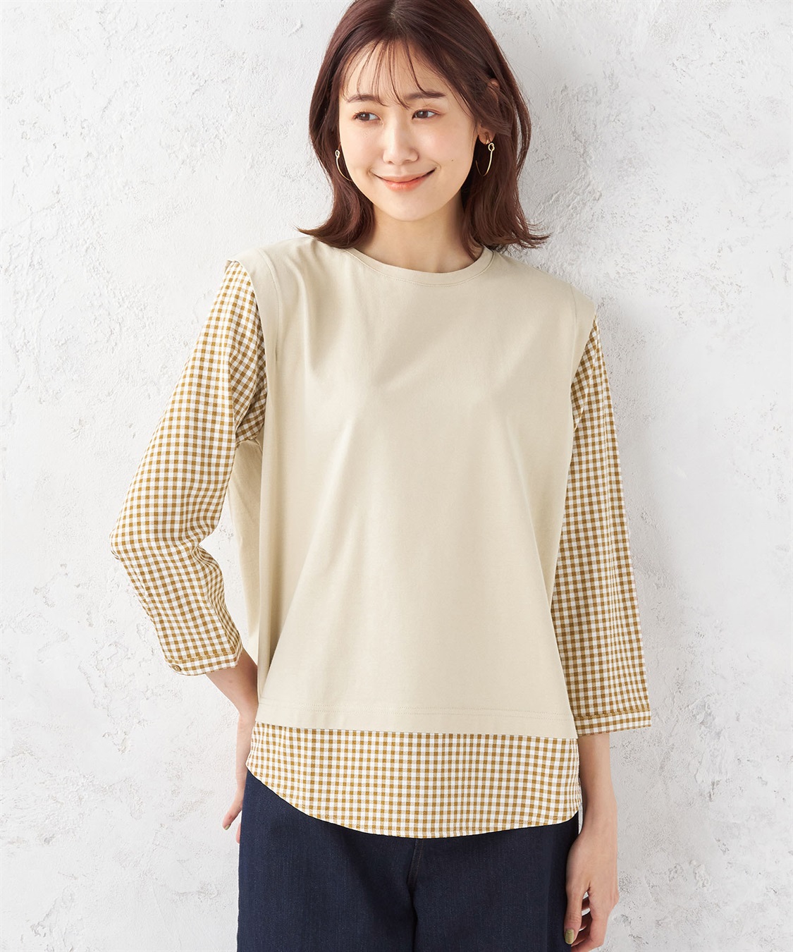 ギンガムチェックドッキングプルオーバー DECOY｜クロスプラス公式通販