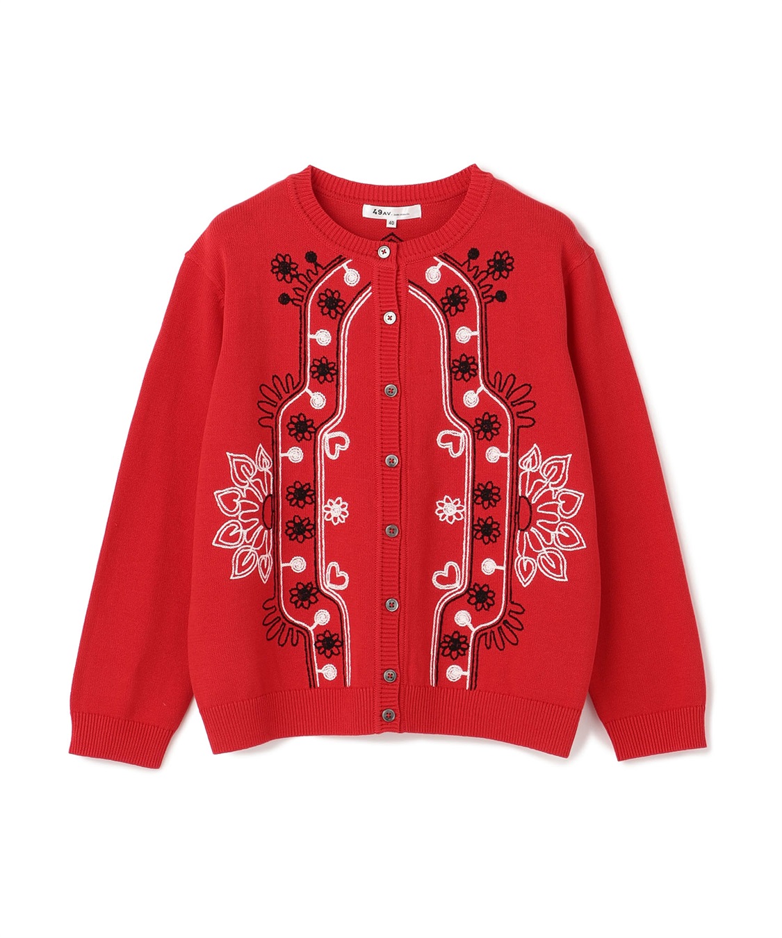 バンダナ刺繍ニットカーディガン 49AV JUNKO SHIMADA｜クロスプラス