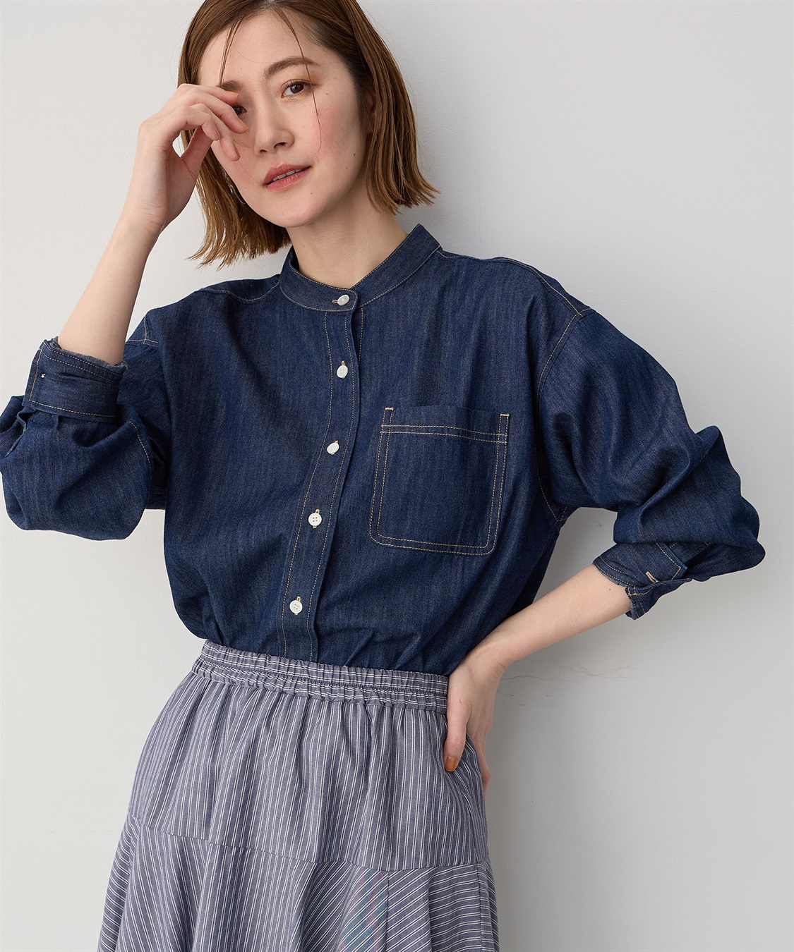 デニムシャツ Petit Honfleur｜クロスプラス公式通販サイト