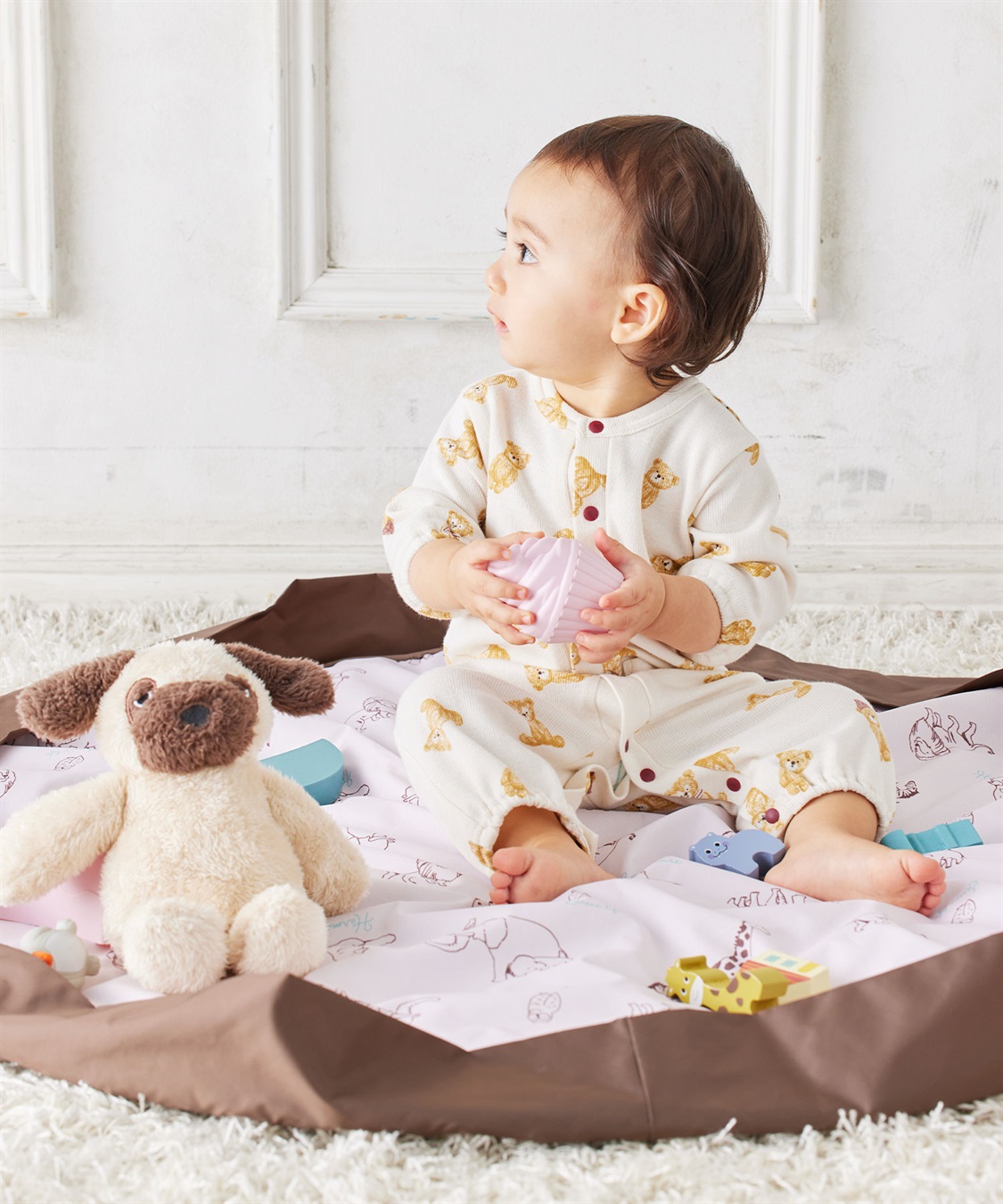 遊べて片付けかんたん！トイラップバッグ／プレイマット Rosemadame