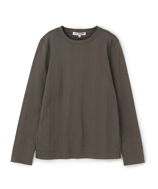 ランダムリブ編みプルオーバー長袖トップス 49AV JUNKO SHIMADA