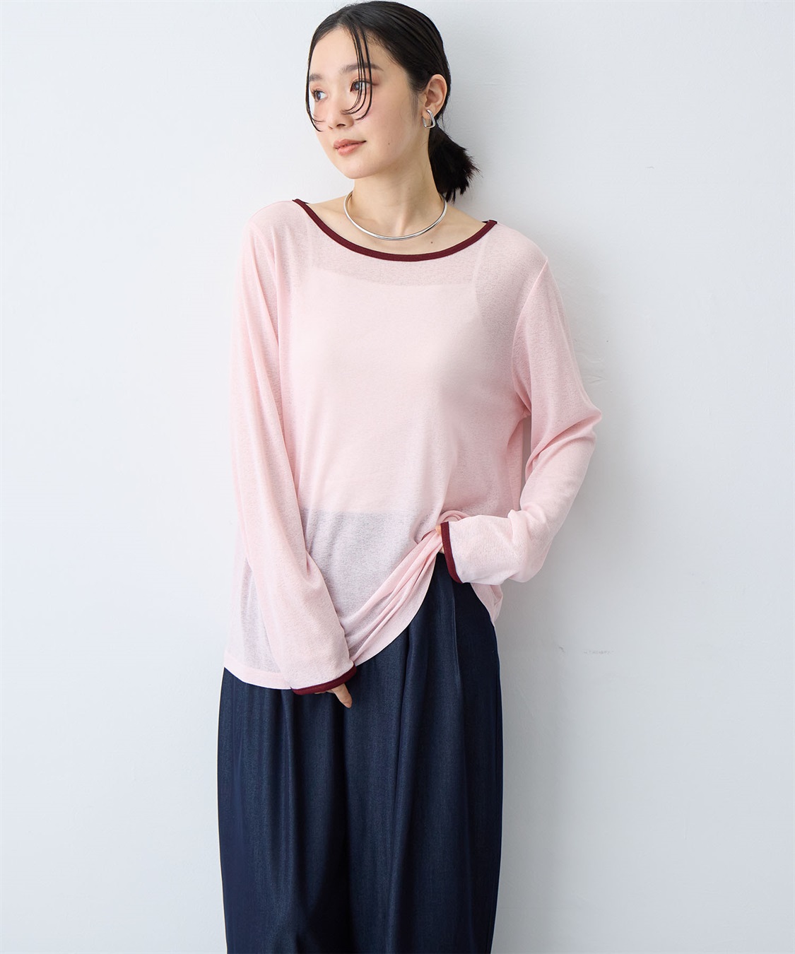 anyfee/プラスサイズ】シアーリンガーTシャツ anyfee｜クロスプラス