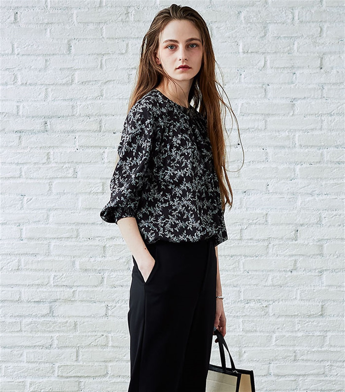 花柄プリントブラウス LE SOUK HOLIDAY｜クロスプラス公式通販サイト