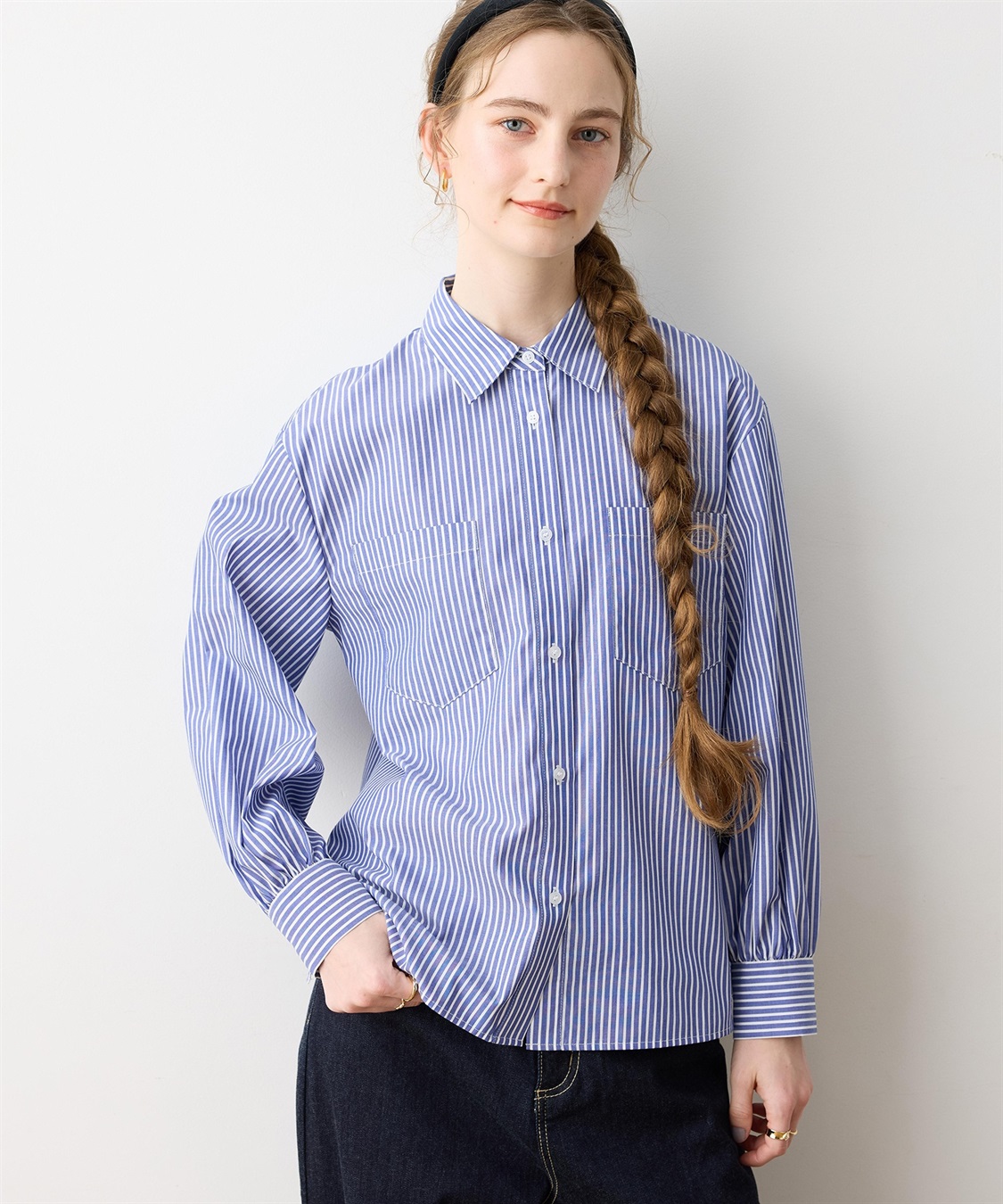 レギュラーカラーラメストライプシャツ LE SOUK HOLIDAY｜クロスプラス