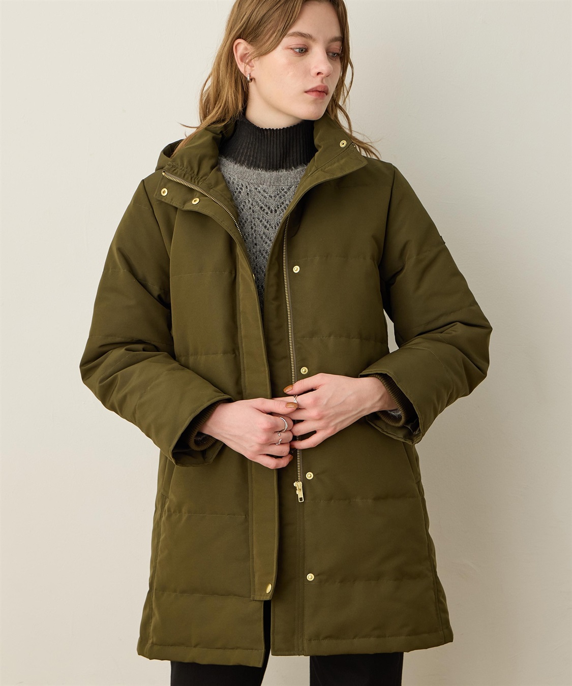 フードロングダウンコート LE SOUK HOLIDAY｜クロスプラス公式通販サイト