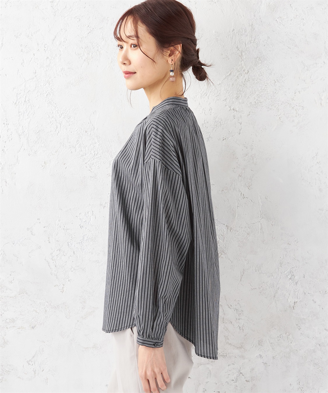 ストライプブラウス Petit Honfleur｜クロスプラス公式通販サイト