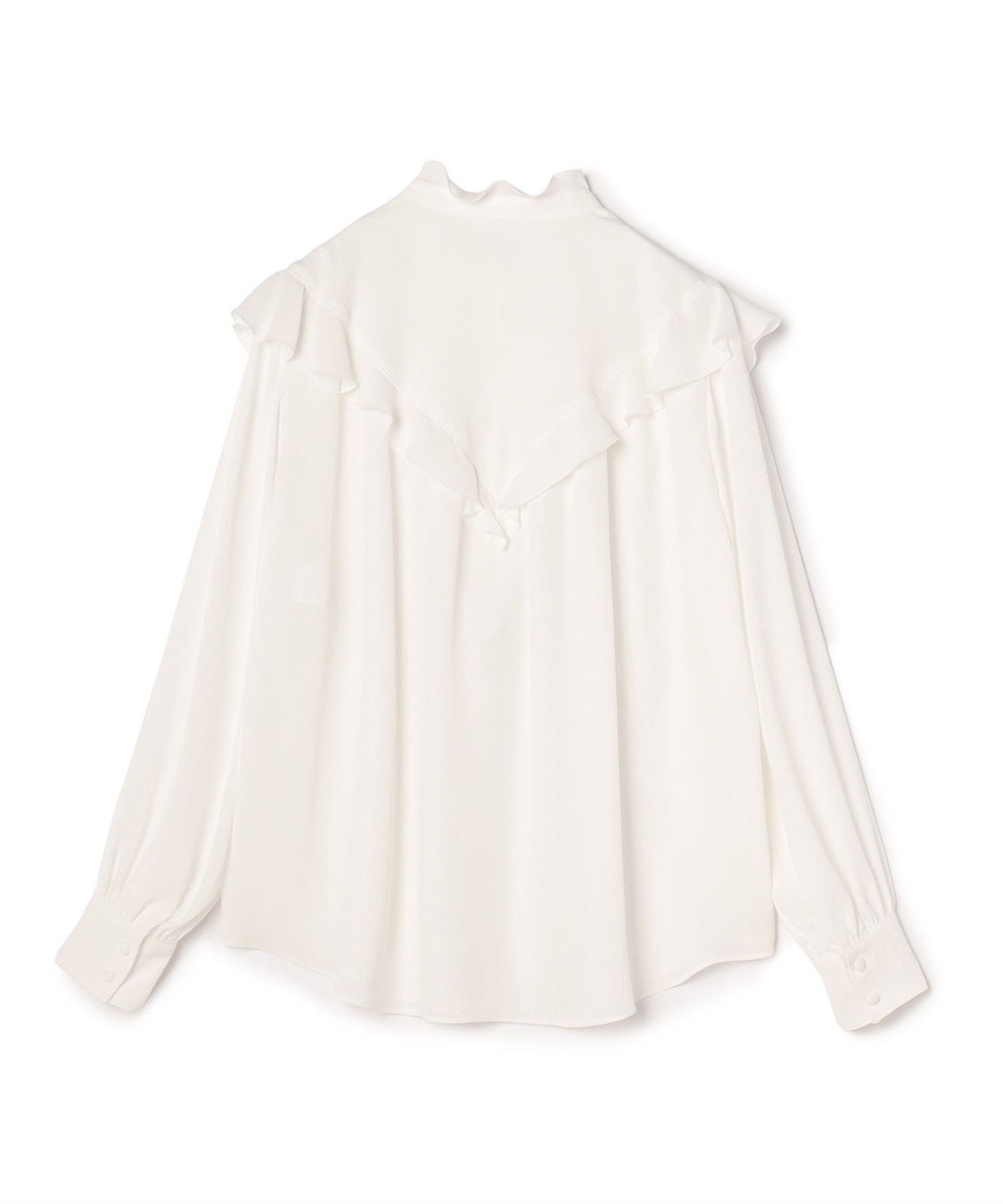 フリルデザイン長袖ブラウス 49AV JUNKO SHIMADA｜クロスプラス公式