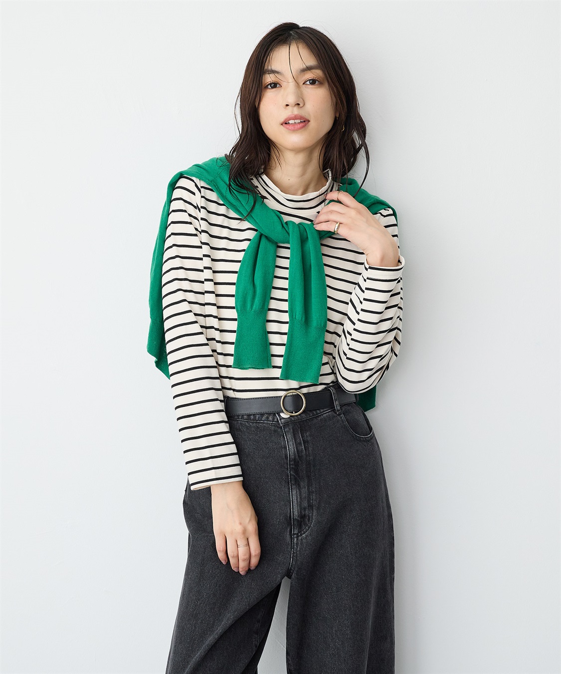 anyfee/プラスサイズ】無段階レザー調シンプルベルト anyfee｜クロス