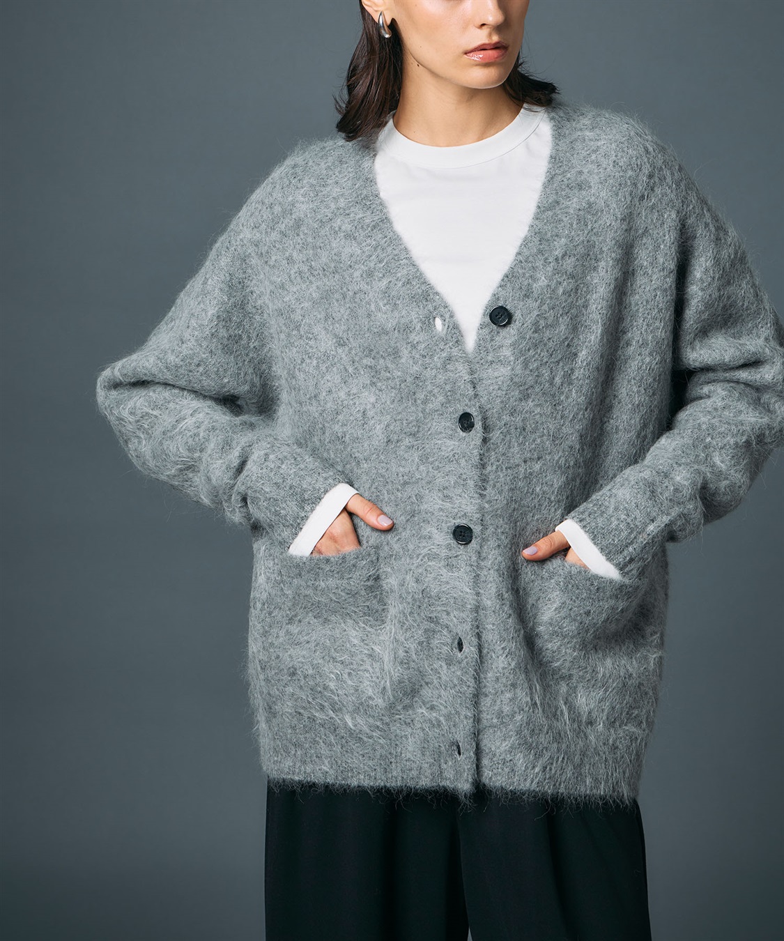 アルパカシャギーニットカーディガン N.O.R.C｜クロスプラス公式通販サイト